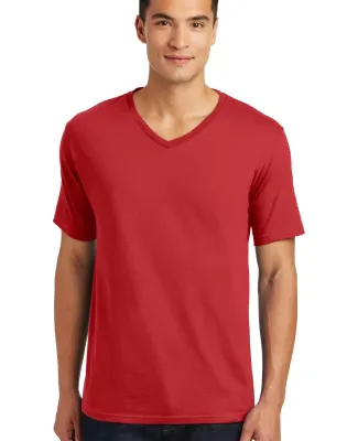 District Made 153 Mens Perfect Weight V Neck Tee D Classic Red