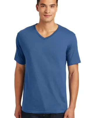 District Made 153 Mens Perfect Weight V Neck Tee D Maritime Blue