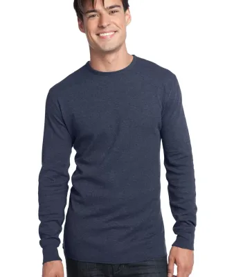 District Young Mens Long Sleeve Thermal DT118 Navy Heather