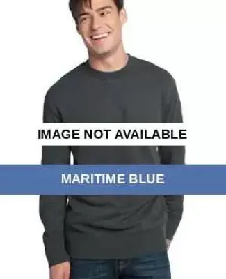 District Young Mens Vintage French Terry Crew Neck Maritime Blue