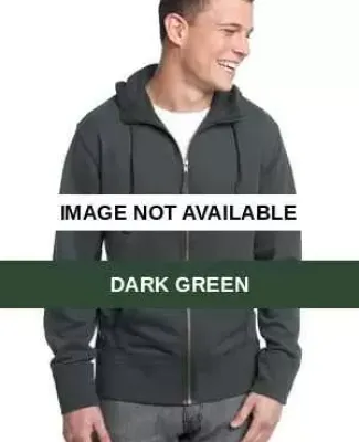 District Young Mens French Terry Full Zip Hoodie D Dark Green