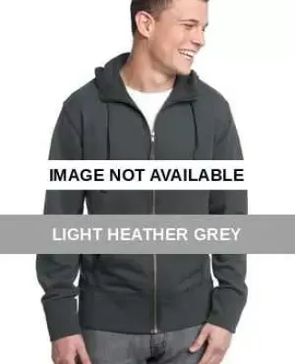 District Young Mens French Terry Full Zip Hoodie D Light Heather Grey