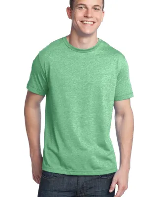 District Young Mens Tri Blend Crew Neck Tee DT142 Green Hthr