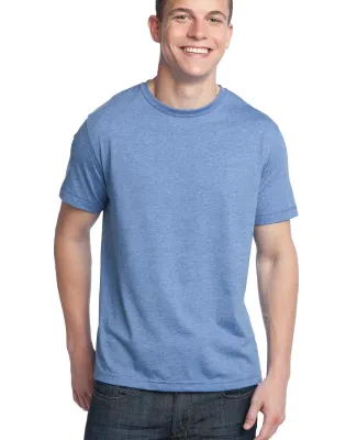 District Young Mens Tri Blend Crew Neck Tee DT142 Maritime Hthr