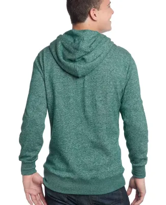 District Young Mens Marled Fleece Full Zip Hoodie  Mrld Evergreen