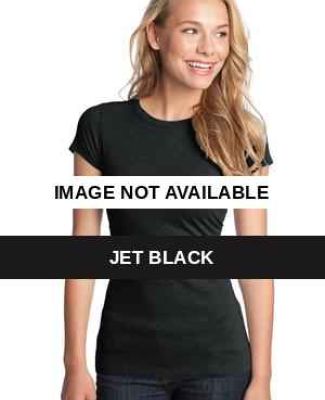 District Juniors Slub Cap Sleeve Crew Tee DT251 Jet Black