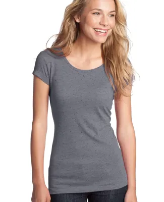 District Juniors Textured Girly Crew Tee DT270 Charcoal