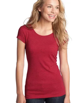 District Juniors Textured Girly Crew Tee DT270 New Red