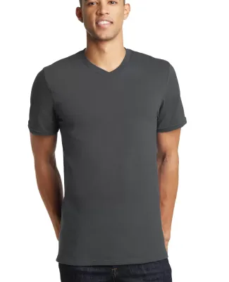 District Young Mens Concert V Neck Tee DT5500 Charcoal