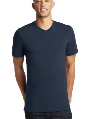 District Young Mens Concert V Neck Tee DT5500 New Navy