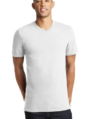 District Young Mens Concert V Neck Tee DT5500 White