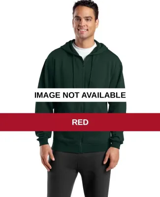 Sport Tek Full Zip Hooded Sweatshirt F258 Red