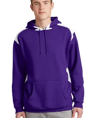 Sport Tek Pullover Hooded Sweatshirt with Contrast Purple