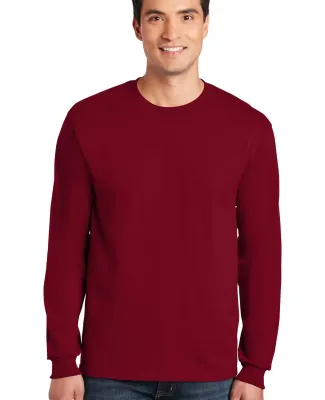 2400 Gildan Ultra Cotton Long Sleeve T Shirt  in Cardinal red