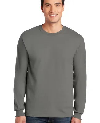 2400 Gildan Ultra Cotton Long Sleeve T Shirt  in Charcoal