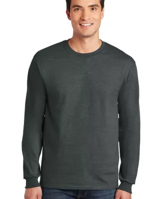 2400 Gildan Ultra Cotton Long Sleeve T Shirt  in Dark heather