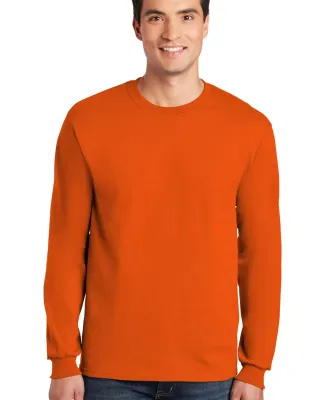 2400 Gildan Ultra Cotton Long Sleeve T Shirt  in Orange