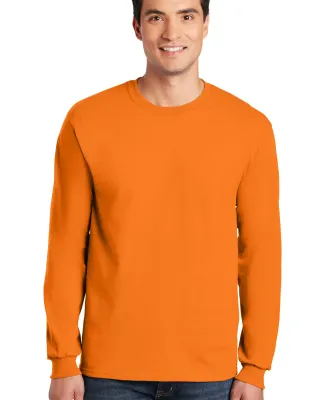 2400 Gildan Ultra Cotton Long Sleeve T Shirt  in S orange