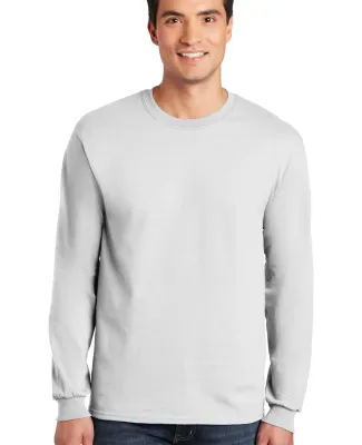 2400 Gildan Ultra Cotton Long Sleeve T Shirt  in White