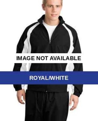 Sport Tek 5 in 1 Performance Full Zip Warm Up Jack Royal/White