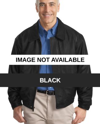 Port Authority Leather Bomber Jacket J780 Black