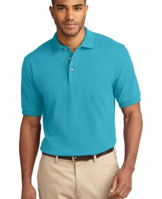 Port Authority Pique Knit Polo K420 Turquoise