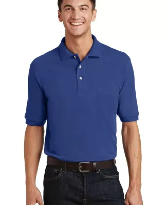 Port Authority Pique Knit Polo with Pocket K420P Royal