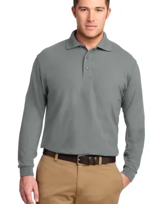 Port Authority Long Sleeve Silk Touch153 Polo K500 Cool Gray