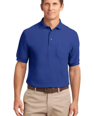 Port Authority Silk Touch153 Polo with Pocket K500 Royal