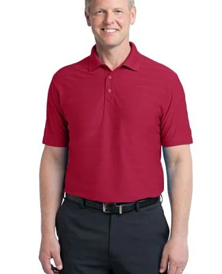 Port Authority Horizonal Texture Polo K514 in Rich red