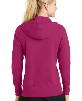 Sport Tek Ladies Full Zip Hooded Fleece Jacket L26 Pink Rush