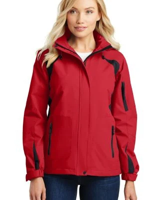 Port Authority Ladies All Season II Jacket L304 in True red/black