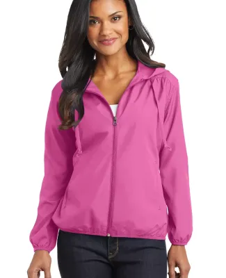 Port Authority  Ladies Hooded Essential Jacket L30 Charity Pink