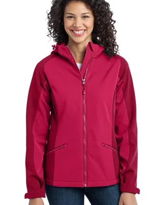 Port Authority Ladies Gradient Hooded Soft Shell J Dk Fus/Logn Be