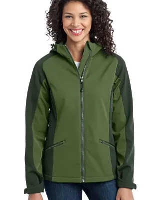 Port Authority Ladies Gradient Hooded Soft Shell J Garden Gn/Evrg