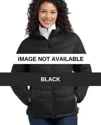 Port Authority Ladies Mission Hooded Puffy Jacket  Black