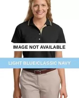 Port Authority Ladies Rapid Dry153 Polo with Contr Light Blue/Classic Navy