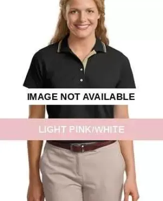 Port Authority Ladies Rapid Dry153 Polo with Contr Light Pink/White