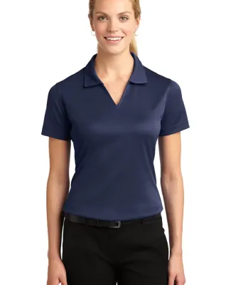 Sport Tek Ladies Dri Mesh V Neck Polo L469 in Navy