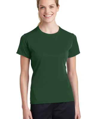 Sport Tek Ladies Dry Zone153 Raglan Accent T Shirt Forest Green