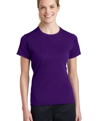 Sport Tek Ladies Dry Zone153 Raglan Accent T Shirt Purple