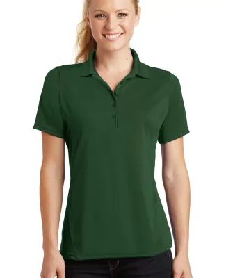 Sport Tek Ladies Dry Zone153 Raglan Accent Polo L4 in Forest green