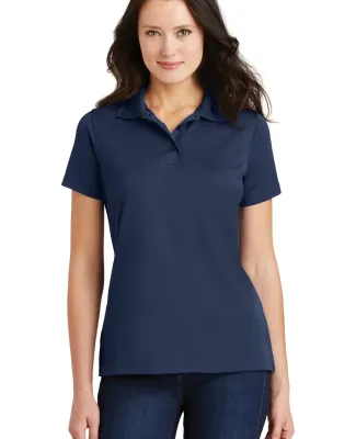 Port Authority Ladies Poly Bamboo Blend Pique Polo Navy
