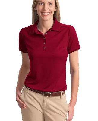 Port Authority Ladies Poly Bamboo Charcoal Birdsey Rich Red