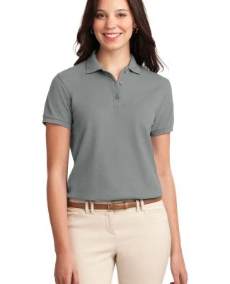 Port Authority Ladies Silk Touch153 Polo L500 in Cool grey