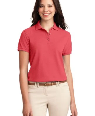 Port Authority L500 Ladies Silk Touch Polo  in Hibiscus