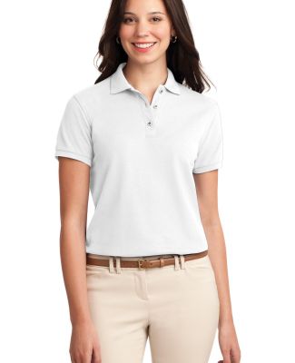 Port Authority L500 Ladies Silk Touch Polo  in White