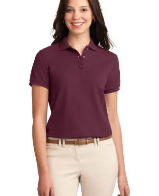 Port Authority Ladies Silk Touch153 Polo L500 Burgundy