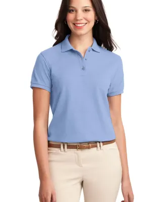 Port Authority Ladies Silk Touch153 Polo L500 Light Blue