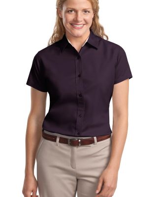 Port Authority Ladies Short Sleeve Easy Care Shirt in Eggplant